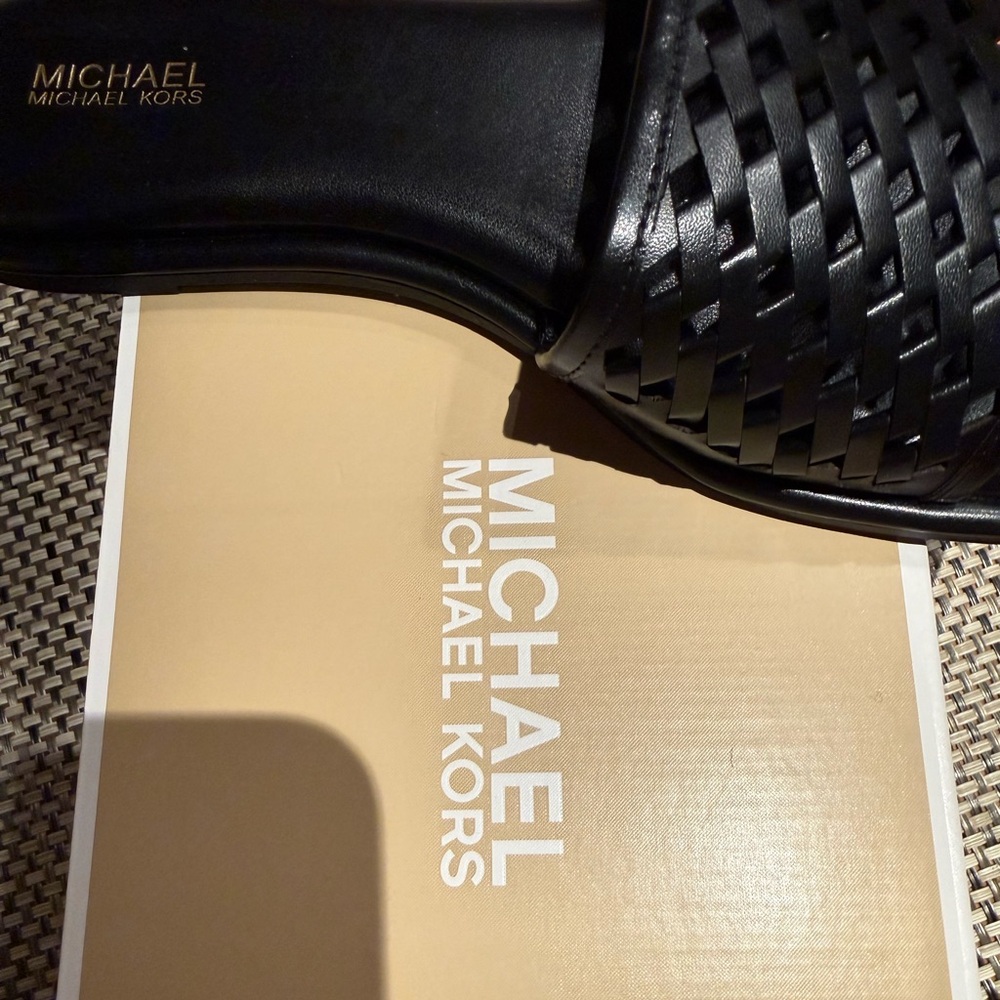 Michael Kors Black Woven women’s sandals